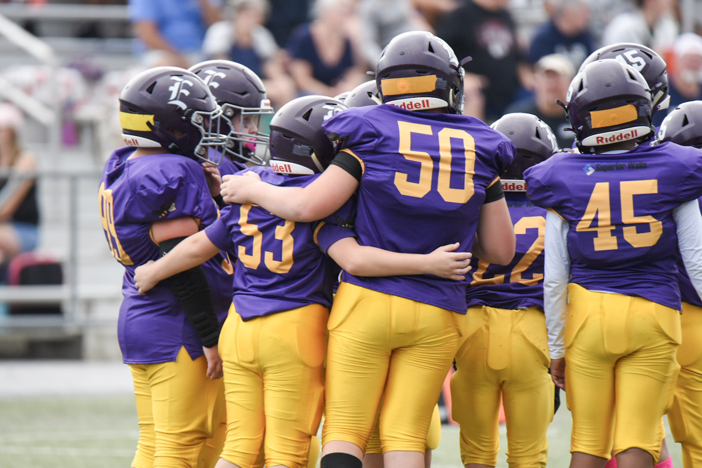 Players huddle